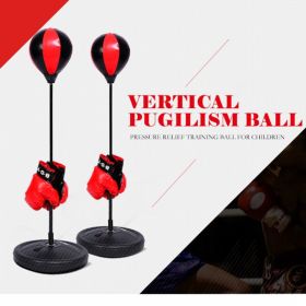 Adjustable Height Kids Punching Ball Bag Speed Boxing Sports Set Fighting Game With Gloves (Option: Default)